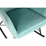 Rocking Chair Home ESPRIT Black Sky blue Polyester Metal 68 x 90 x 92 cm-6