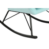 Rocking Chair Home ESPRIT Black Sky blue Polyester Metal 68 x 90 x 92 cm-4