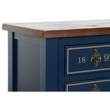 Console Home ESPRIT Brown Navy Blue Paolownia wood 103 x 35 x 80 cm-8