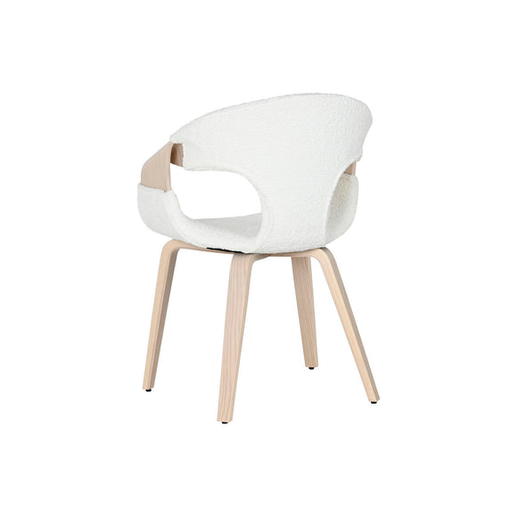 Dining Chair Home ESPRIT White Polyester Wood 55,5 x 67,5 x 80,5 cm-0