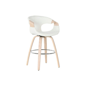 Stool Home ESPRIT White Wood 55,5 x 52,5 x 92,5 cm-0