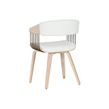 Dining Chair Home ESPRIT White Polyester Wood 51 x 55 x 76,5 cm-4