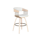 Stool Home ESPRIT White Wood 51,5 x 47,5 x 94,5 cm-1