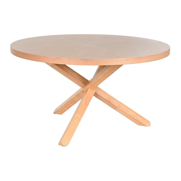 Dining Table Home ESPRIT Natural Wood Natural rubber 137 x 137 x 75 cm-0
