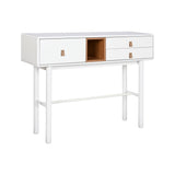 Console Home ESPRIT Yellow White MDF Wood 120 x 35 x 90 cm-0