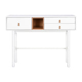 Console Home ESPRIT Yellow White MDF Wood 120 x 35 x 90 cm-2