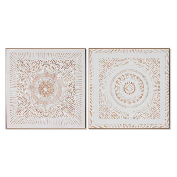 Painting Home ESPRIT Mandala Scandinavian 100 x 4 x 100 cm (2 Units)-0