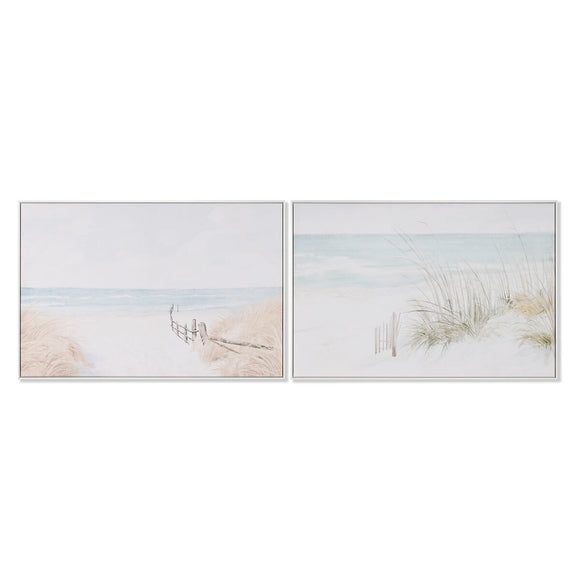Painting Home ESPRIT Beach Mediterranean 120 x 4 x 80 cm (2 Units)-0