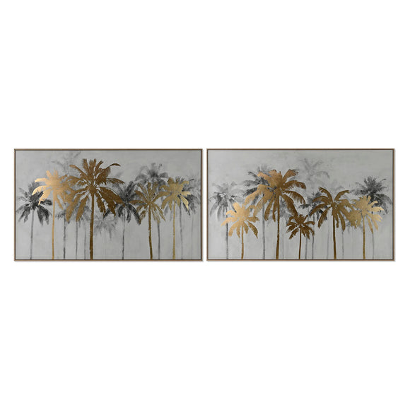 Painting Home ESPRIT Palms Tropical 150 x 4 x 90 cm (2 Units)-0