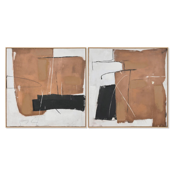 Painting Home ESPRIT Abstract Urban 100 x 4 x 100 cm (2 Units)-0