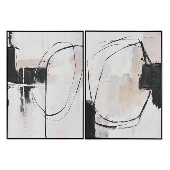 Painting Home ESPRIT Abstract Urban 100 x 4 x 140 cm (2 Units)-0