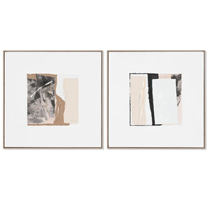 Painting Home ESPRIT Abstract Urban 82,3 x 4,5 x 82,3 cm (2 Units)-0