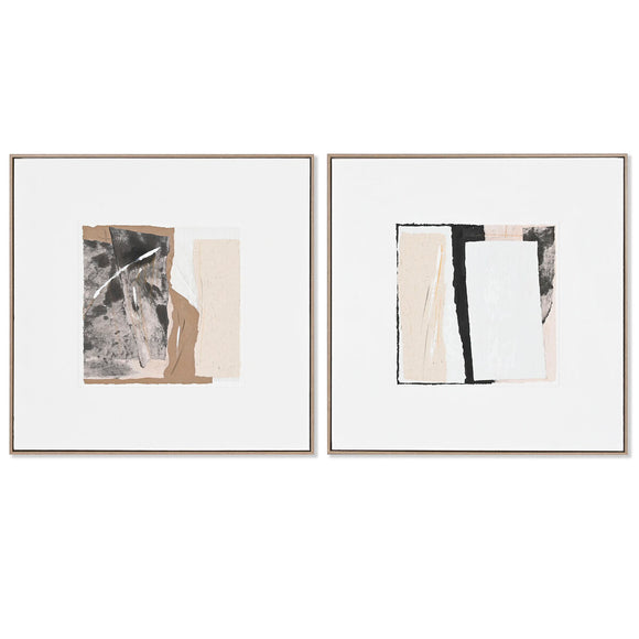 Painting Home ESPRIT Abstract Urban 82,3 x 4,5 x 82,3 cm (2 Units)-0