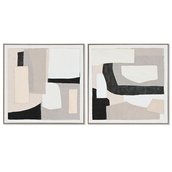 Painting Home ESPRIT Abstract Urban 82,3 x 4,5 x 82,3 cm (2 Units)-0