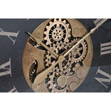 Wall Clock Home ESPRIT Black Golden Crystal Iron 80 x 9,5 x 80 cm-2
