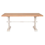 Dining Table Home ESPRIT White Natural Fir MDF Wood 180 x 90 x 76 cm-1