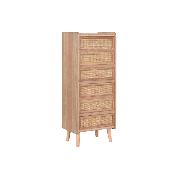 Chest of drawers Home ESPRIT Natural Rattan Paolownia wood 40 x 30 x 104 cm-0