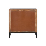 Chest of drawers Home ESPRIT Brown Black Silver Mango wood Mirror Indian Man 80 x 38 x 80 cm-2