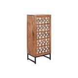 Chest of drawers Home ESPRIT Brown Black Silver Mango wood Mirror Indian Man 45 x 35 x 105 cm-0