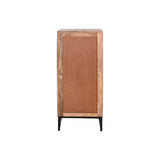 Chest of drawers Home ESPRIT Brown Black Silver Mango wood Mirror Indian Man 45 x 35 x 105 cm-2