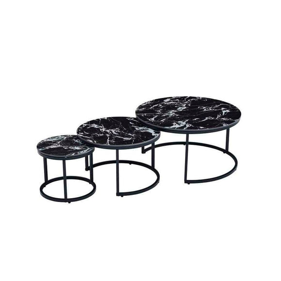 Console Home ESPRIT Black Metal Ceramic 80 x 80 x 1 cm-0