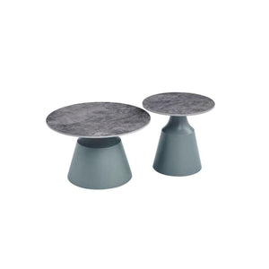 Console Home ESPRIT Grey Metal Ceramic 70 x 70 x 43 cm 70 x 70 x 1 cm-0