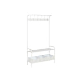 Hall Table with Drawers Home ESPRIT White Metal 110 x 36 x 186 cm-0