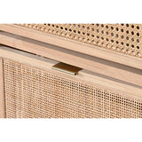 Shoe Rack Home ESPRIT Golden Natural Rattan Fir wood Tropical 70 x 29 x 115 cm-2