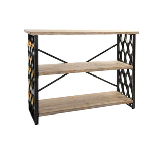 Console Home ESPRIT Brown Black Wood Metal 120 x 34 x 93 cm-0