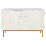 Sideboard Home ESPRIT White Golden 120 x 45 x 80 cm-1