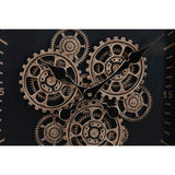 Wall Clock Home ESPRIT Black Golden Metal Crystal 80 x 8 x 80 cm-2