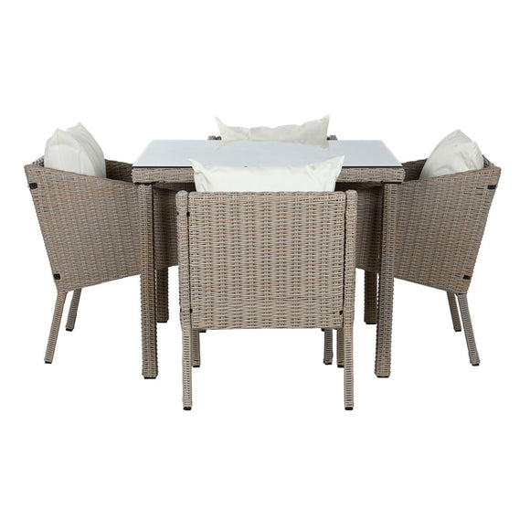 Table set with 4 chairs Home ESPRIT 90 x 90 x 72 cm-0