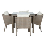 Table set with 4 chairs Home ESPRIT 90 x 90 x 72 cm-0