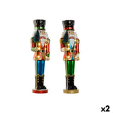 Christmas bauble Home ESPRIT Multicolour Nutcracker 23 x 20 x 70 cm (2 Units)-0
