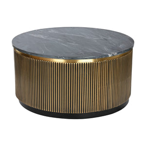 Centre Table Home ESPRIT Brass Marble 90,5 x 90,5 x 45,5 cm-0