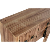 Console Home ESPRIT Black Fir MDF Wood 64 x 26 x 83 cm-4