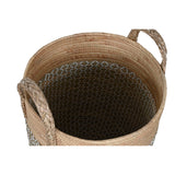 Basket set Home ESPRIT White Natural Light brown PVC Rope Seagrass Rushes (3 Pieces)-3