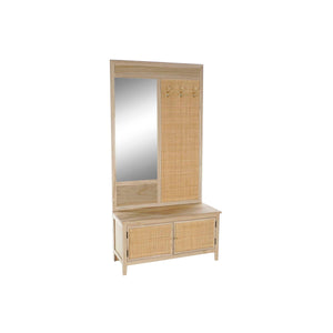 Hall Home ESPRIT Natural Rattan Paolownia wood Mirror 92 x 40 x 181 cm-0