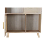 Shelves Home ESPRIT Natural Paolownia wood MDF Wood 90 x 37 x 189 cm-2