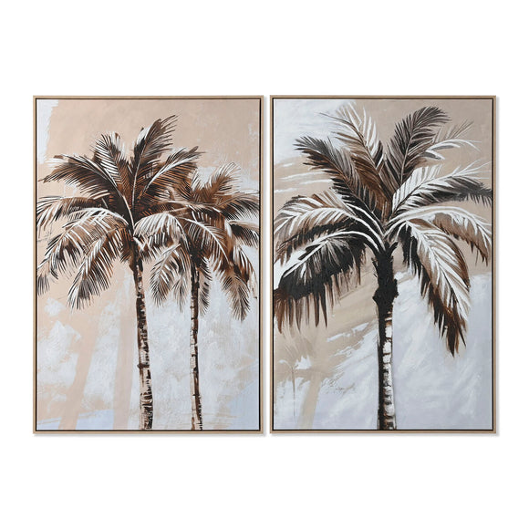 Canvas Home ESPRIT Brown Beige Golden Palms Tropical (2 Units)-0