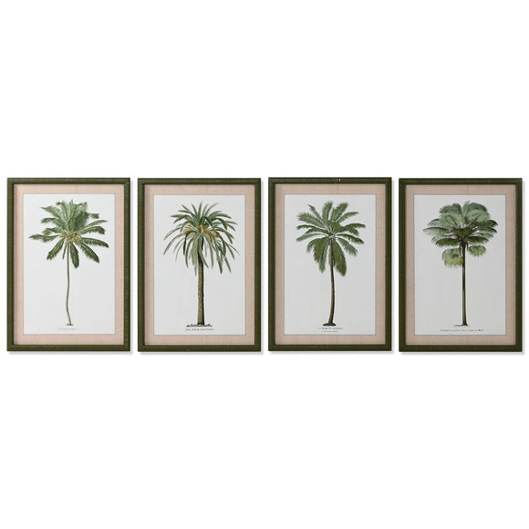 Painting Home ESPRIT Green Beige Palms Tropical 50 x 2,5 x 70 cm (4 Units)-0