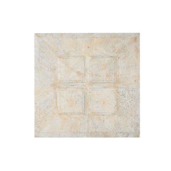 Wall Decoration Home ESPRIT White Golden Modern Stripped 120 x 3,5 x 120 cm-0