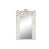 Wall mirror Home ESPRIT White Crystal Mango wood Indian Man Stripped 150 x 5 x 242 cm-0