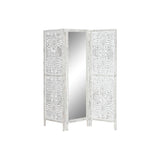 Folding screen Home ESPRIT White Mango wood Mirror 152 x 2 x 182 cm-0