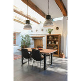 Dining Table Home ESPRIT Black Natural Metal Mango wood 200 x 100 x 76 cm-6