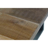 Dining Table Home ESPRIT Black Natural Metal Mango wood 200 x 100 x 76 cm-2