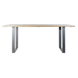 Dining Table Home ESPRIT Black Natural Metal Mango wood 200 x 100 x 76 cm-1