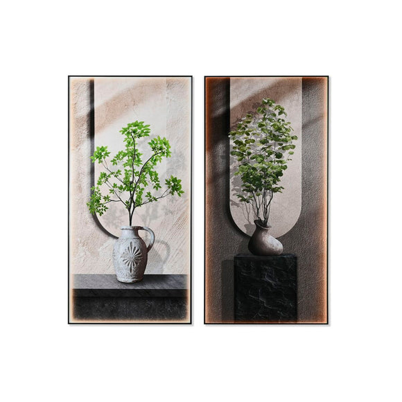 Canvas Home ESPRIT Green Beige Oriental Vase 80 x 3 x 160 cm (2 Units)-0