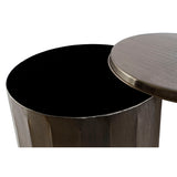 Set of 2 tables Home ESPRIT Golden Metal 42 x 42 x 52 cm-2