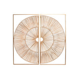 Wall Decoration Home ESPRIT Golden Natural 50 x 2 x 100 cm (2 Pieces)-0